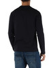 BLU SCURO | T-shirt slim fit in cotone con manica lunga