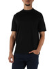 NERO | T-shirt in jersey fiammato di lana