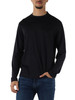 BLU SCURO | T-shirt manica lunga in lana