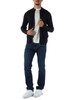 BLU SCURO | Cardigan con zip in lana vergine