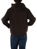 MARRONE | Felpa con zip e cappuccio in cotone garzato