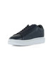 BLU SCURO | Sneakers in pelle rivestita con scritta logo