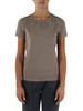 TORTORA | T-shirt slim fit in cotone stretch con strass