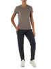 TORTORA | T-shirt slim fit in cotone stretch con strass