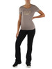 TORTORA | T-shirt slim fit in cotone e modal stretch