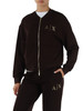 MARRONE | Felpa con zip in misto viscosa
