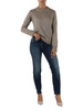 BEIGE | Maglia girocollo in misto lana merino