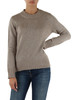 BEIGE | Maglia girocollo in misto lana merino