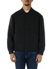GRIGIO SCURO | Cardigan pesante in misto lana modello bomber