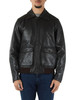 marrone scuro | Giacca in pelle HE2440058 Techno Sartorialist