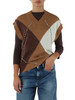 GRIGIO CHIARO | Gilet in misto lana con strass