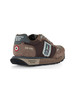 MARRONE | Sneakers in tessuto ed ecosuede con patch logo