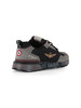 NERO | Sneakers in suede e tessuto con ricamo logo