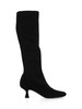 NERO | Stivali in suede con tacco a rocchetto