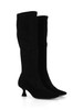 NERO | Stivali in suede con tacco a rocchetto