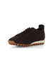 marrone scuro | Sneakers in pelle con lavorazione a rilievo