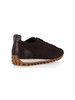 marrone scuro | Sneakers in pelle con lavorazione a rilievo