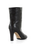 marrone scuro | Stivaletto in pelle con tacco
