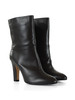 marrone scuro | Stivaletto in pelle con tacco