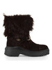 marrone scuro | Stivaletto in pelle ed ecopelliccia ANDREA 14