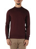 BORDEAUX | Maglia girocollo in lana merino extrafine