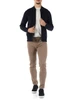 BLU SCURO | Cardigan con zip Second Skin Tech Merinos Tencel