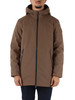 fango | Piumino tre quarti con cappuccio HERDO 3.0 Soft Shell