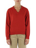 ARANCIONE | Maglia collo a V in lana HARO