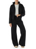 NERO | Pantaloni gamba larga in misto cotone ARDA