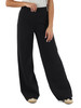 NERO | Pantaloni gamba larga in misto cotone ARDA