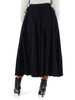 BLU SCURO | Gonna midi in velluto di cotone 2000 righe