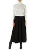 marrone scuro | Gonna midi in velluto di cotone 2000 righe