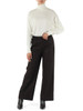marrone scuro | Pantalone in flanella di misto lana e cashmere