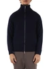 BLU SCURO | Cardigan in lana merino PROVID con zip