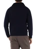 BLU SCURO | Cardigan in lana merino PROVID con zip