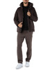 MARRONE | Giubbotto PISTOL WOOL con cappuccio e maniche a contrasto