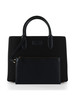 NERO | Borsa a mano in tessuto con motivo logo