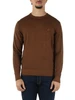MARRONE | Maglia girocollo in misto lana