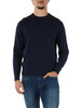 BLU SCURO | Maglia girocollo in cotone e cashmere