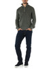 VERDE MILITARE | Maglia mezza zip in filo di cotone