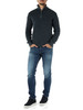 BLU | Maglia mezza zip in filo di cotone