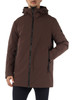 MARRONE | Giacca tre quarti con cappuccio METIDE SRTR GRS 02