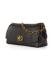 marrone scuro | Borsa a spalla in pelle martellata BRYANT Large