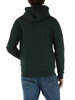 VERDE SCURO | Felpa AGADIR con zip e cappuccio