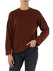 MARRONE | Maglia girocollo in misto lana