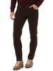 MARRONE | Pantalone cinque tasche regular fit in velluto millerighe