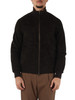 marrone scuro | Giacca in suede
