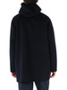 BLU SCURO | Cappotto in lana double con cappuccio SUPER DOPPEL