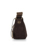 marrone scuro | Borsa a tracolla LUNA Small in suede