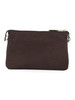 marrone scuro | Borsa B-CLUB CROSS OVER Small in tessuto OP e suede